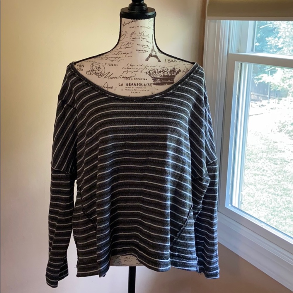 Oversized striped sweater